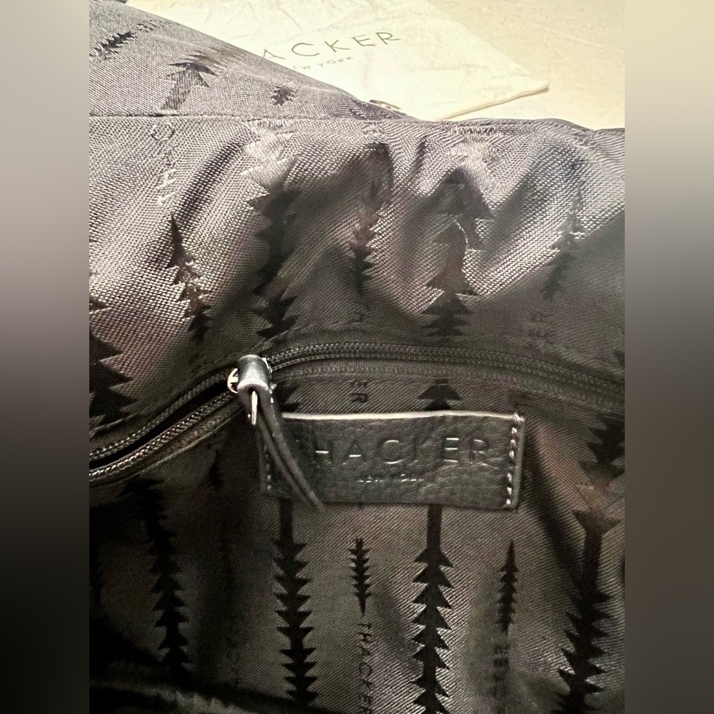 NWOT Thacker New York Snake Print Shoulder Bag - Black and Orange - Picture 8 of 15